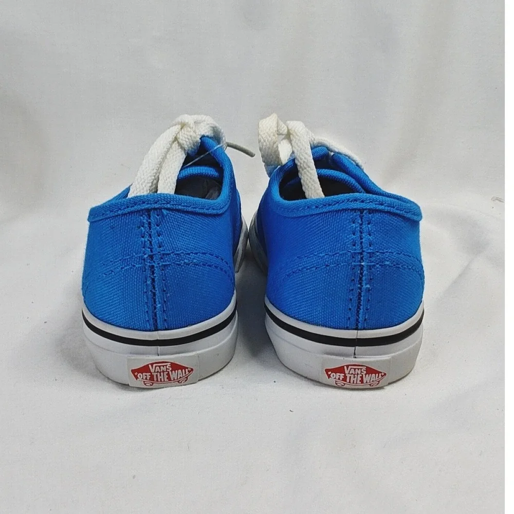 Vans Authentic Malibu Blue Black Canvas Low Top Sneakers 7.5 Toddler New